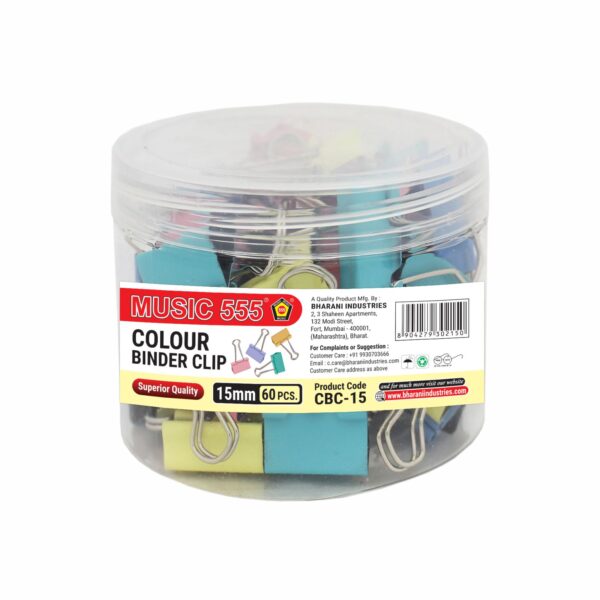 15MM BINDER CLIP (COLOUR)