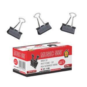 15MM BINDER CLIP (BLACK)