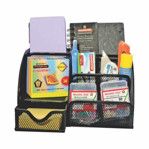 MESH WIRE MULTI FUNCTION PEN STAND - 75-WE - Image 2