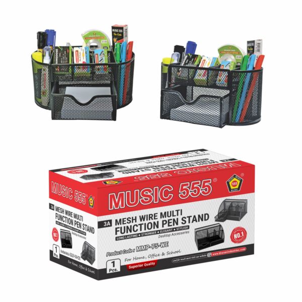 MESH WIRE MULTI FUNCTION PEN STAND - 79-WE - Image 3