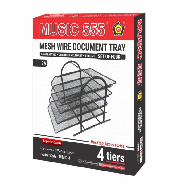 MESH WIRE DOCUMENT TRAY 4 TIERS - Image 3