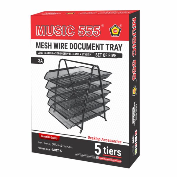 MESH WIRE DOCUMENT TRAY 5 TIERS - Image 3
