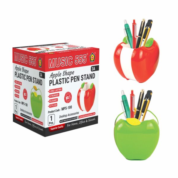 PLASTIC PEN STAND (APPLE SHAPE) - Image 3
