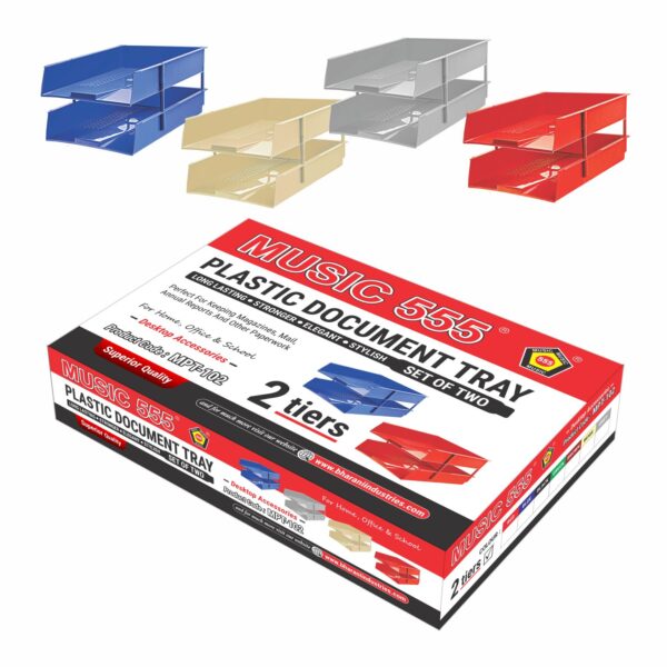 MUSIC 555 2 TIER PLASTIC DOCUMENT TRAY - Image 3