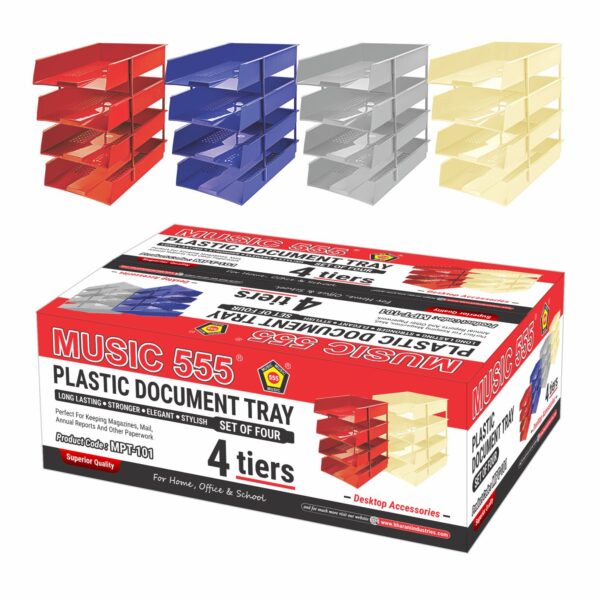 MUSIC 555 4 TIER PLASTIC DOCUMENT TRAY - Image 3