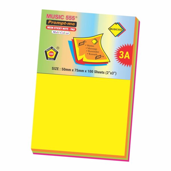 2X3 PROMPT-ME (NEON) MULTI STICKY NOTE PAD - Image 2