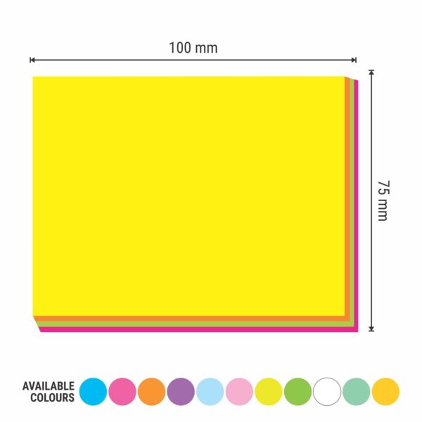 4X3 PROMPT-ME (NEON) MULTI STICKY NOTE PAD - Image 3