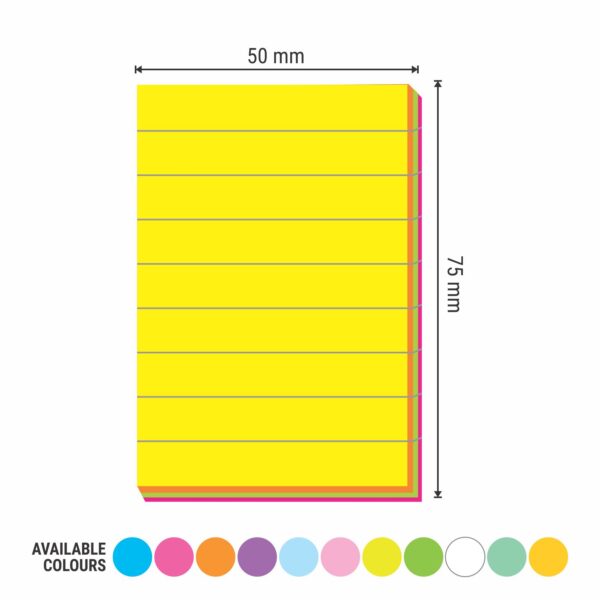 2X3 PROMPT-ME NEON (MULTI RULED) STICKY NOTE PAD - Image 3