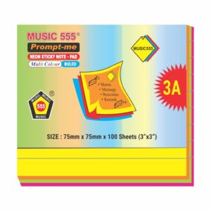 3X3 PROMPT-ME NEON (MULTI RULED) STICKY NOTE PAD