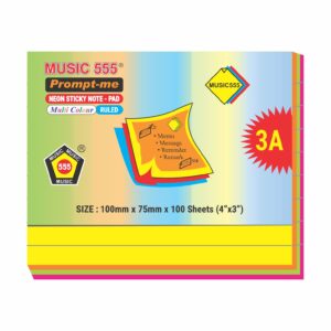 4X3 PROMPT-ME NEON (MULTI RULED) STICKY NOTE PAD