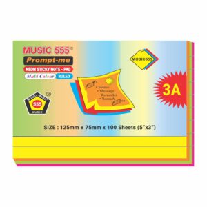 5X3 PROMPT-ME NEON (MULTI RULED) STICKY NOTE PAD
