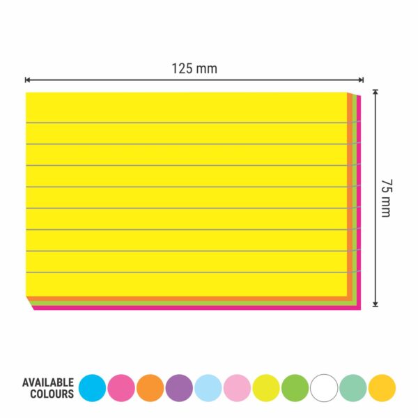 5X3 PROMPT-ME NEON (MULTI RULED) STICKY NOTE PAD - Image 3