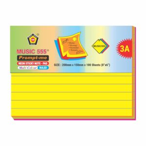 8X6 PROMPT-ME NEON (MULTI RULED) STICKY NOTE PAD
