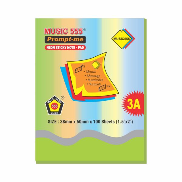 1.5X2 PROMPT-ME (NEON) STICKY NOTE PAD