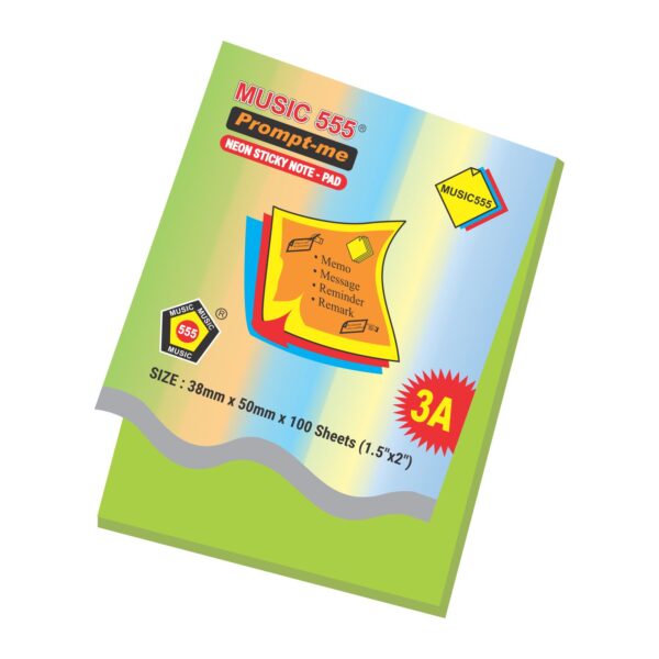 1.5X2 PROMPT-ME (NEON) STICKY NOTE PAD - Image 2