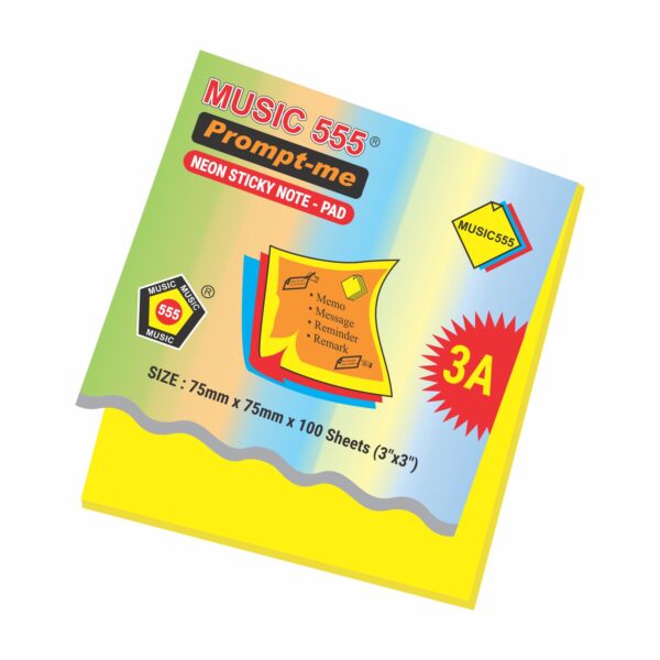 3X3 PROMPT-ME (NEON) STICKY NOTE PAD - Image 2
