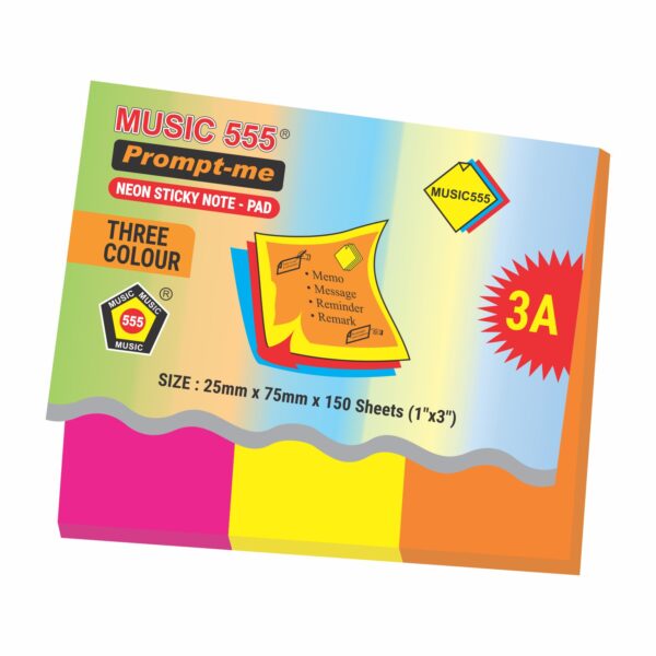 1X3 PROMPT-ME NEON STICKY NOTE PAD - Image 2