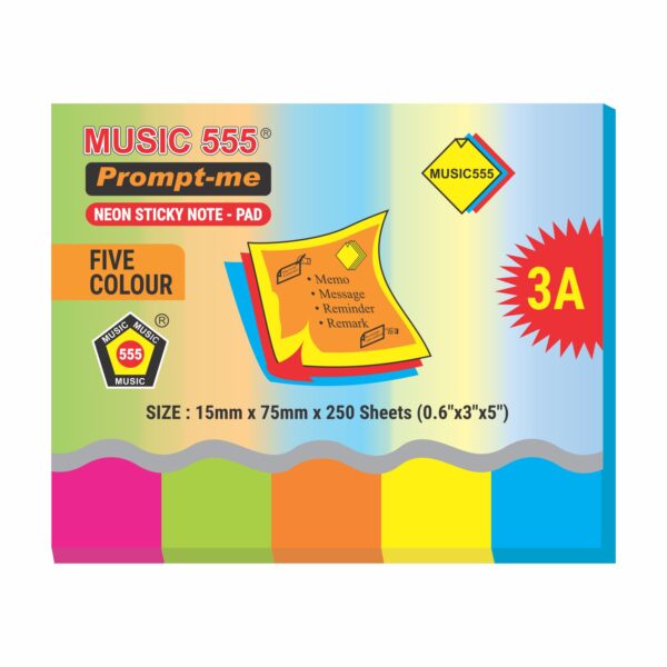 1X5 PROMPT-ME NEON STICKY NOTE PAD(SMALL)