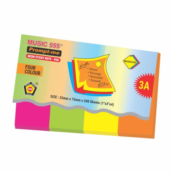 1X4 PROMPT-ME NEON STICKY NOTE PAD (BIG) - Image 2