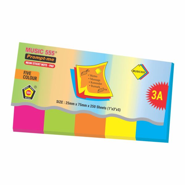 1X5 PROMPT-ME NEON STICKY NOTE PAD (BIG) - Image 2