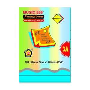 2X3 PROMPT-ME NEON (RULED) STICKY NOTE PAD