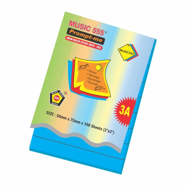 2X3 PROMPT-ME NEON (RULED) STICKY NOTE PAD - Image 2