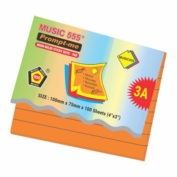 4X3 PROMPT-ME NEON (RULED) STICKY NOTE PAD - Image 2