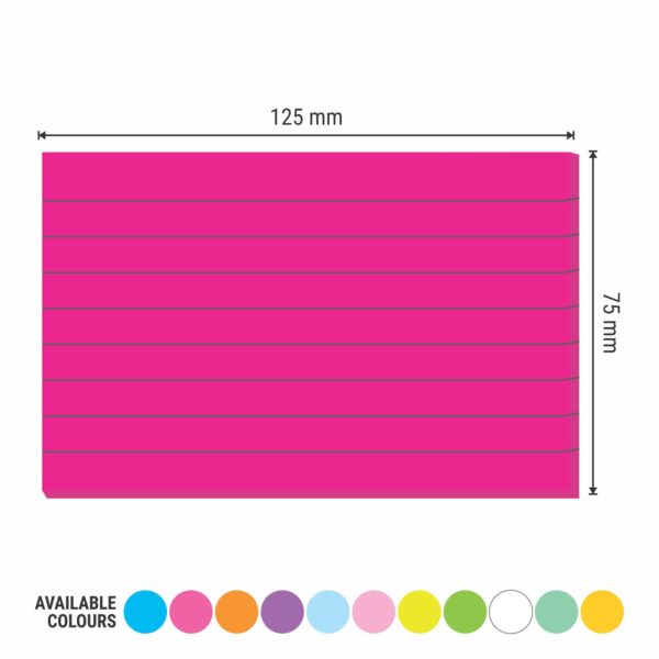5X3 PROMPT-ME NEON (RULED) STICKY NOTE PAD - Image 3