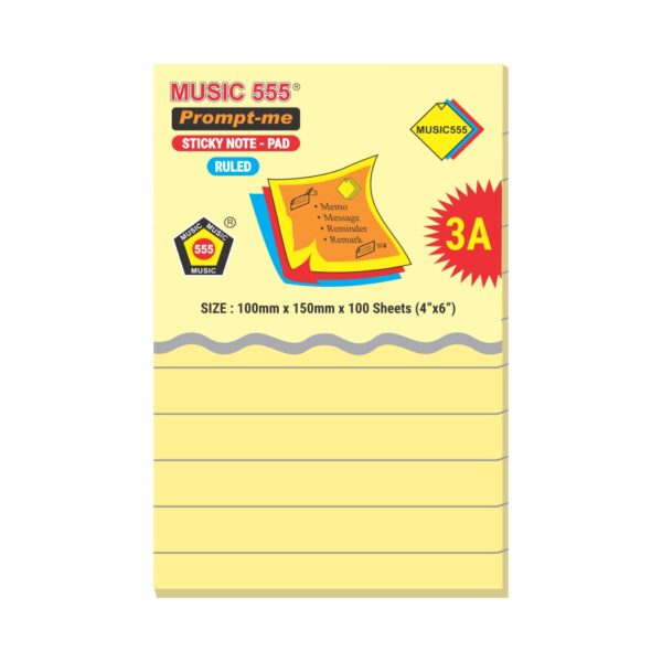 4X6 PROMPT-ME (RULED) STICKY NOTE PAD