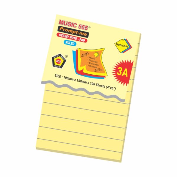 4X6 PROMPT-ME (RULED) STICKY NOTE PAD - Image 2