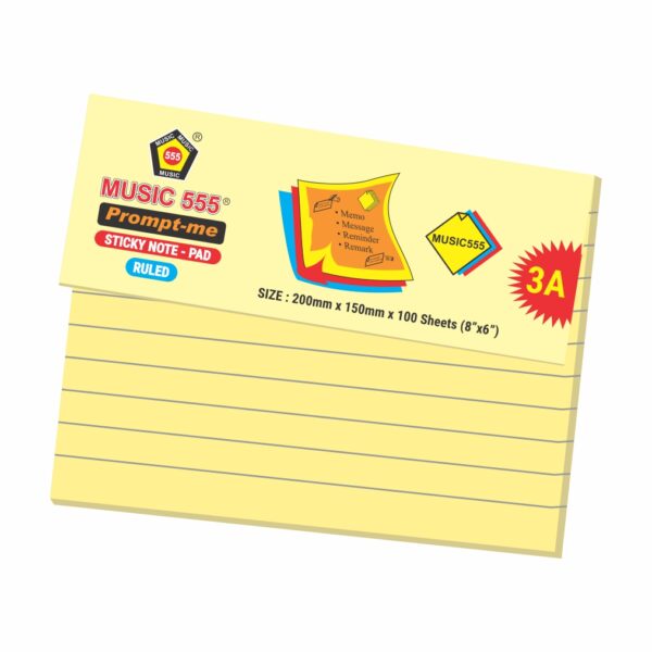 8X6 PROMPT-ME (RULED) STICKY NOTE PAD - Image 2