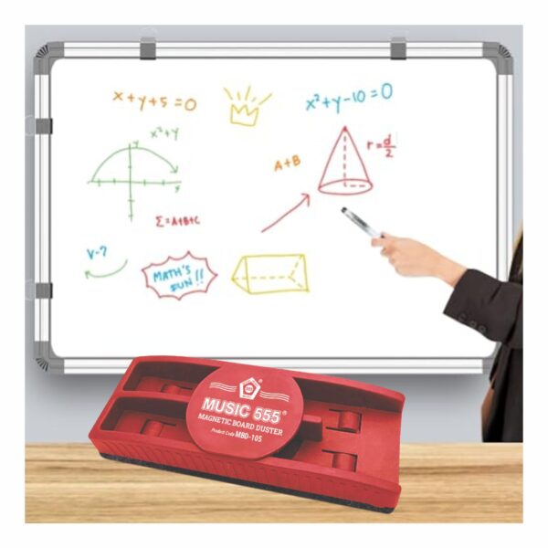 MAGNETIC BOARD DUSTER WITH DOUBLE MARKER HOLDER - Image 3