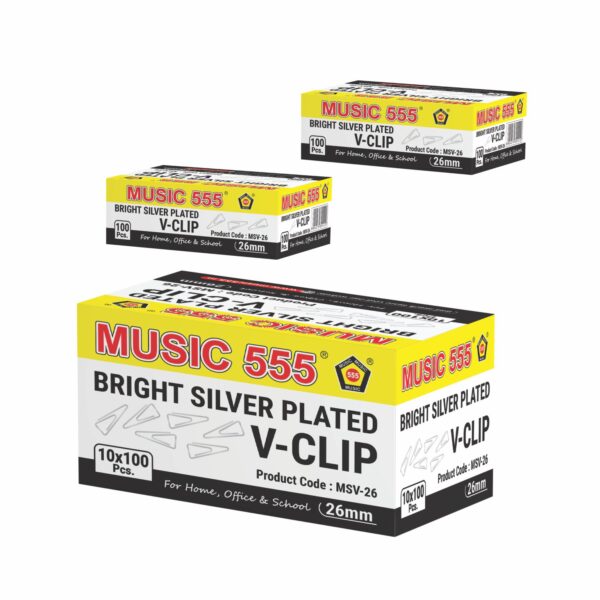 BRIGHT NICKEL PLATED V-CLIP (26MM) - Image 3