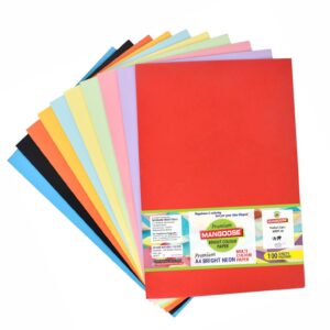 A/4 PREMIUM BRIGHT NEON MULTI COLOUR PAPER