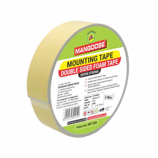 1" DOUBLE SIDED FOAM TAPE (5 MTRS.)