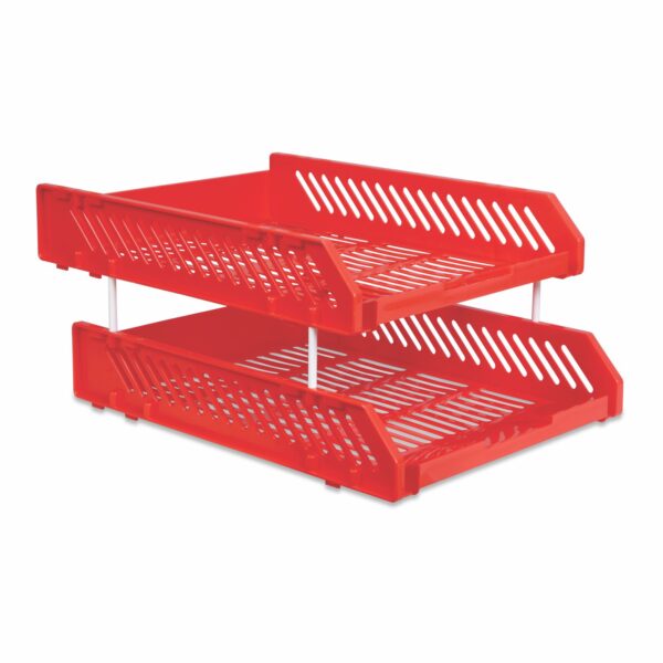 2 TIER PLASTIC DOCUMENT TRAY