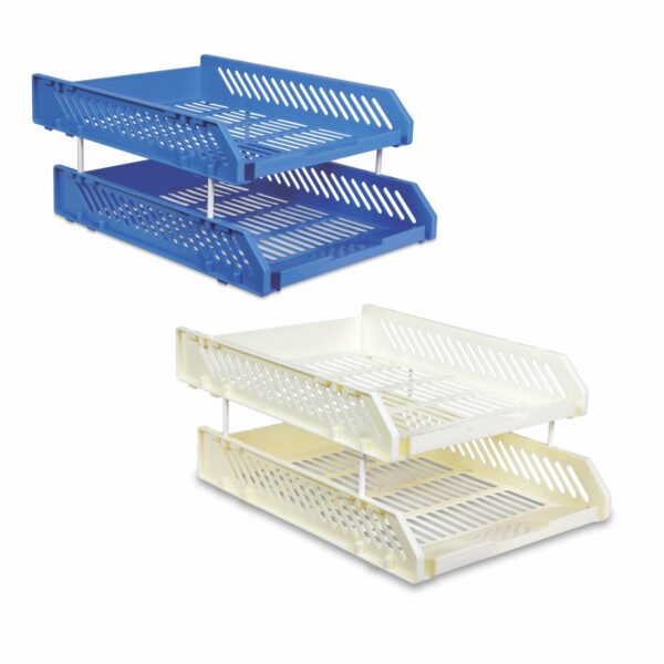 2 TIER PLASTIC DOCUMENT TRAY - Image 2