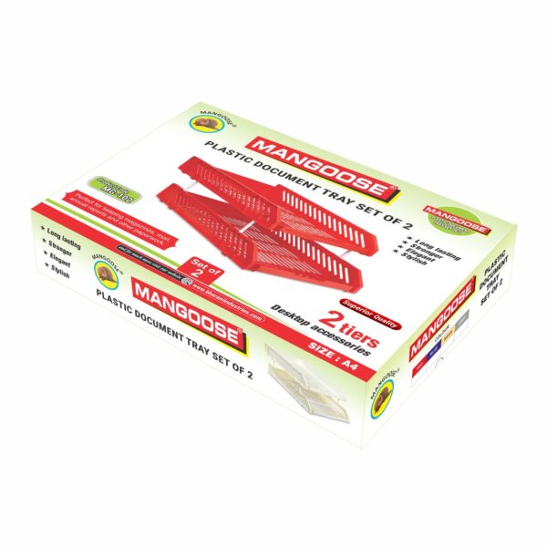 2 TIER PLASTIC DOCUMENT TRAY - Image 3