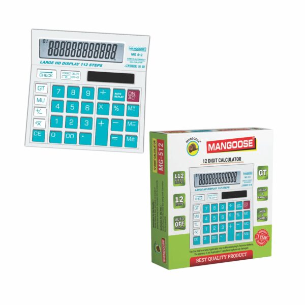 12 DIGIT CALCULATOR MG-512 (BOX PACK) - Image 2