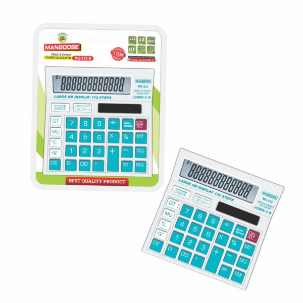 12 DIGIT CALCULATOR MG-512 (BLISTER PACK) - Image 2