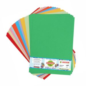 A/3 PREMIUM BRIGHT PASTEL MULTI COLOUR PAPER