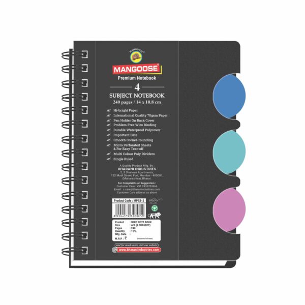 A-6, 4 SUBJECT BOOK