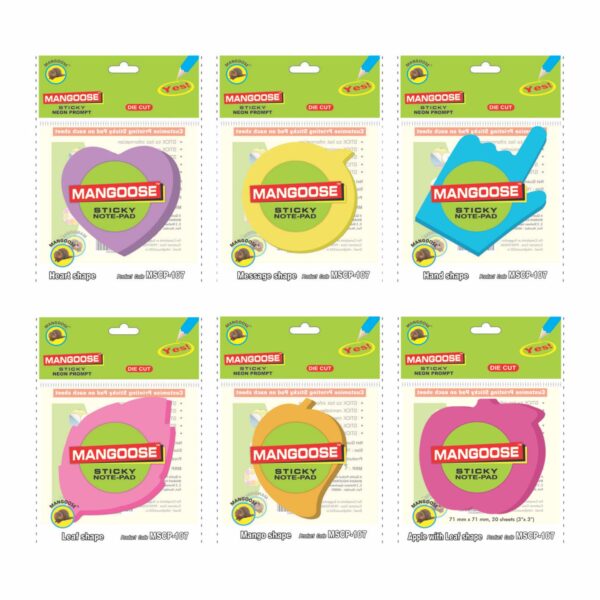 MANGOOSE DIE-CUT STICKY NOTE PAD (100 SHEETS) - Image 2