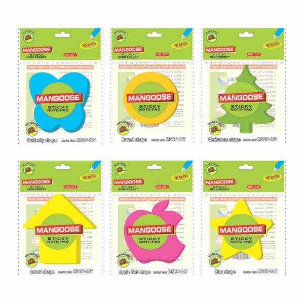 MANGOOSE DIE-CUT STICKY NOTE PAD (20 SHEETS) - Image 2