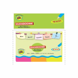 1X3 MANGOOSE NEON PROMPT STICKY NOTE PAD (SMALL)