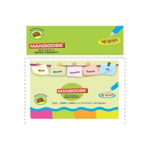 1X4 MANGOOSE NEON PROMPT STICKY NOTE PAD (SMALL))