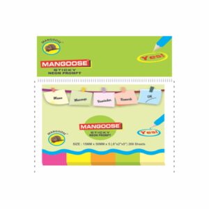 1X5 MANGOOSE NEON PROMPT STICKY NOTE PAD (SMALL)