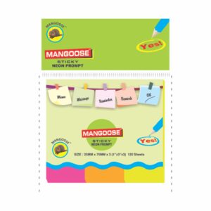 1X3 MANGOOSE NEON PROMPT STICKY NOTE PAD (BIG)