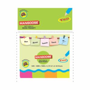 1X4 MANGOOSE NEON PROMPT STICKY NOTE PAD (BIG)
