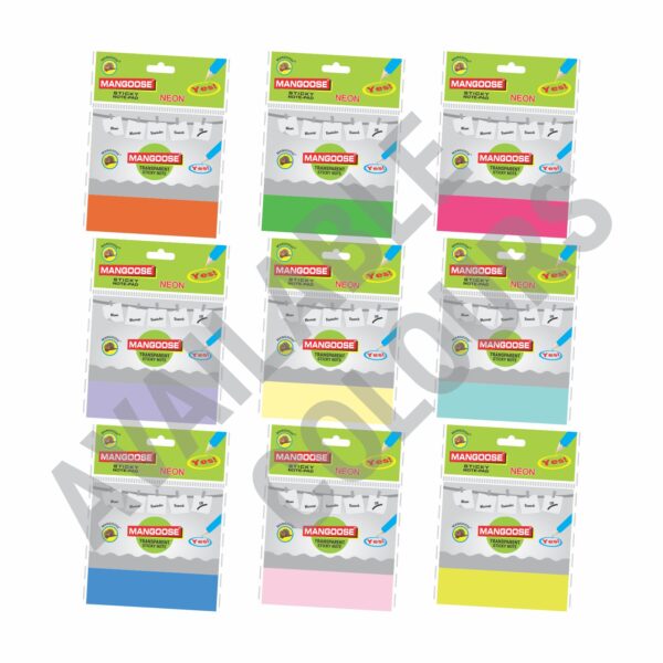 2X3 PLASTIC TRANSPARENT STICKY NOTE PAD - Image 3